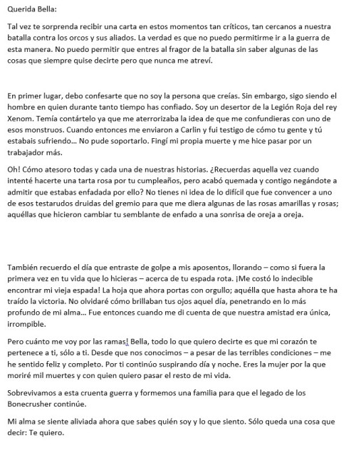 Spanish version of the original letter. Translated by myself.